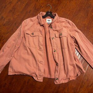 Old Navy Pink Shacket/Jacket/Flannel